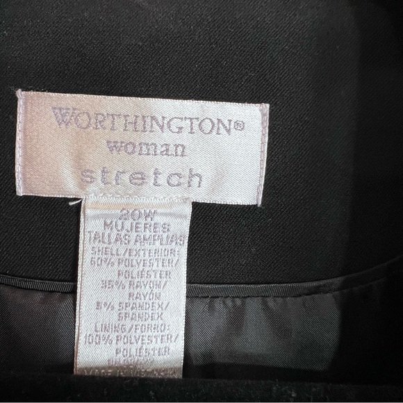 Worthington woman black stretch blazer size 20W - Picture 3 of 9